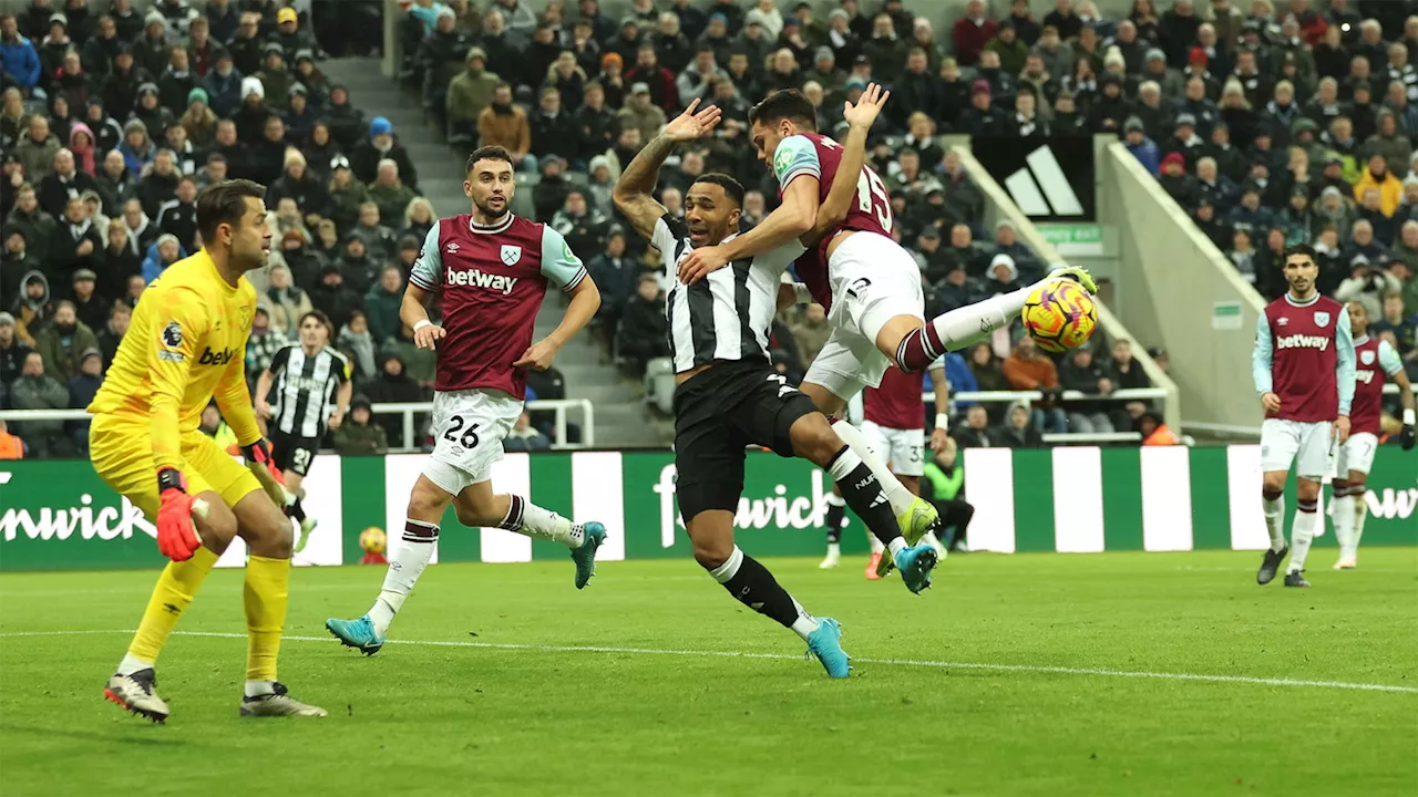 Newcastle's Disappointment as West Ham Secures First-Half Lead