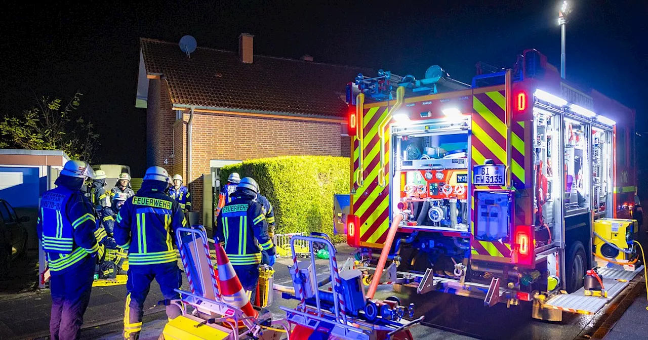 Feuer in Bielefeld: Mutter rettet sich und ihre zwei Kinder aus dem Haus