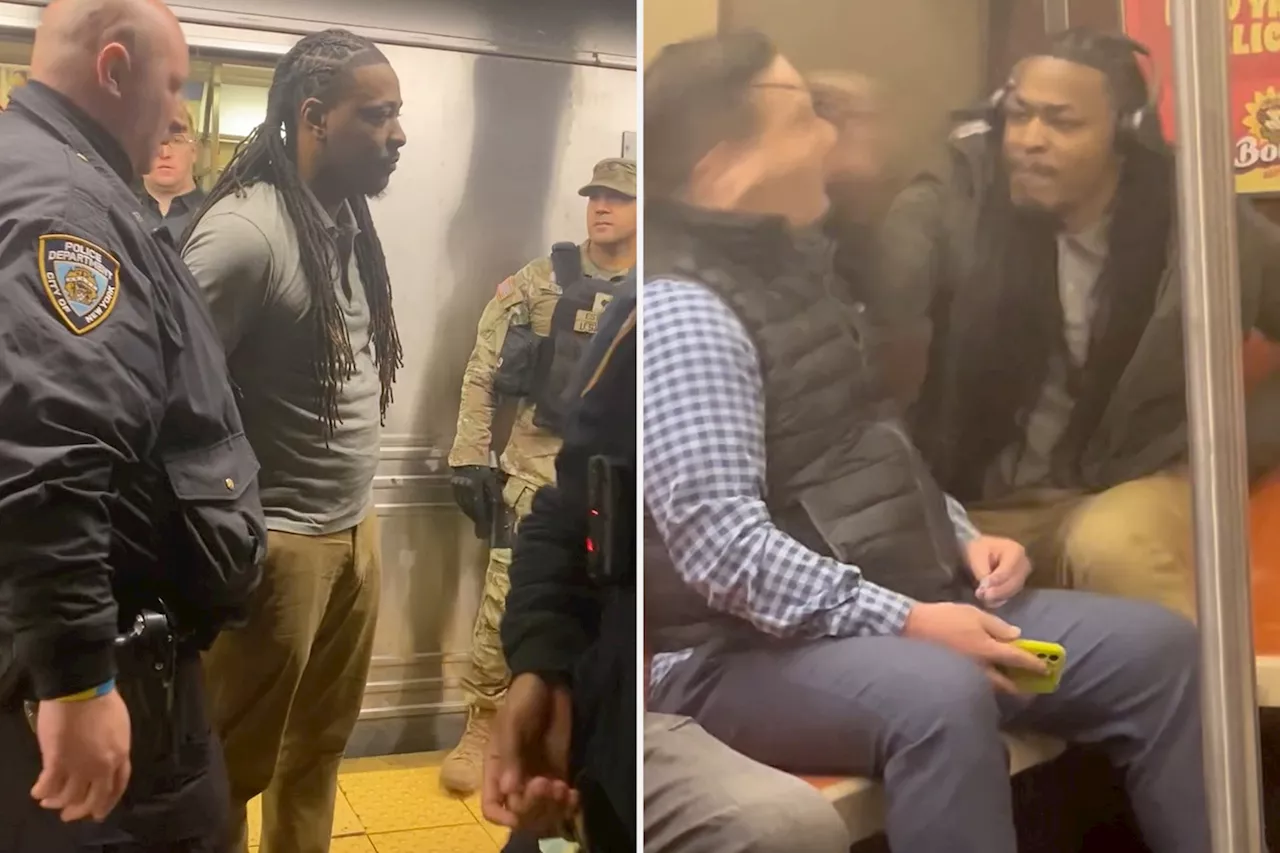 Straphanger slugged by irate seatmate, wrestles attacker to ground: 'Turned into a little b--ch'