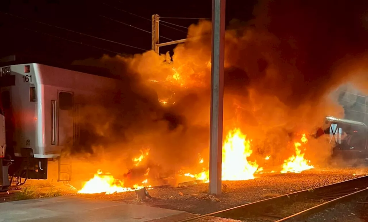 Train Fire in Ivy City Last Night at the Amtrak Maintenance Yard. No injuries reported.