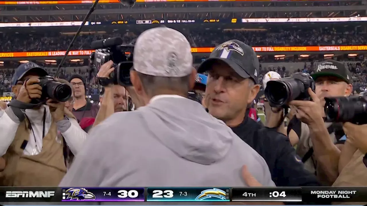 John Harbaugh Had Heartwarming Message For Brother Jim After Ravens Win Over Chargers