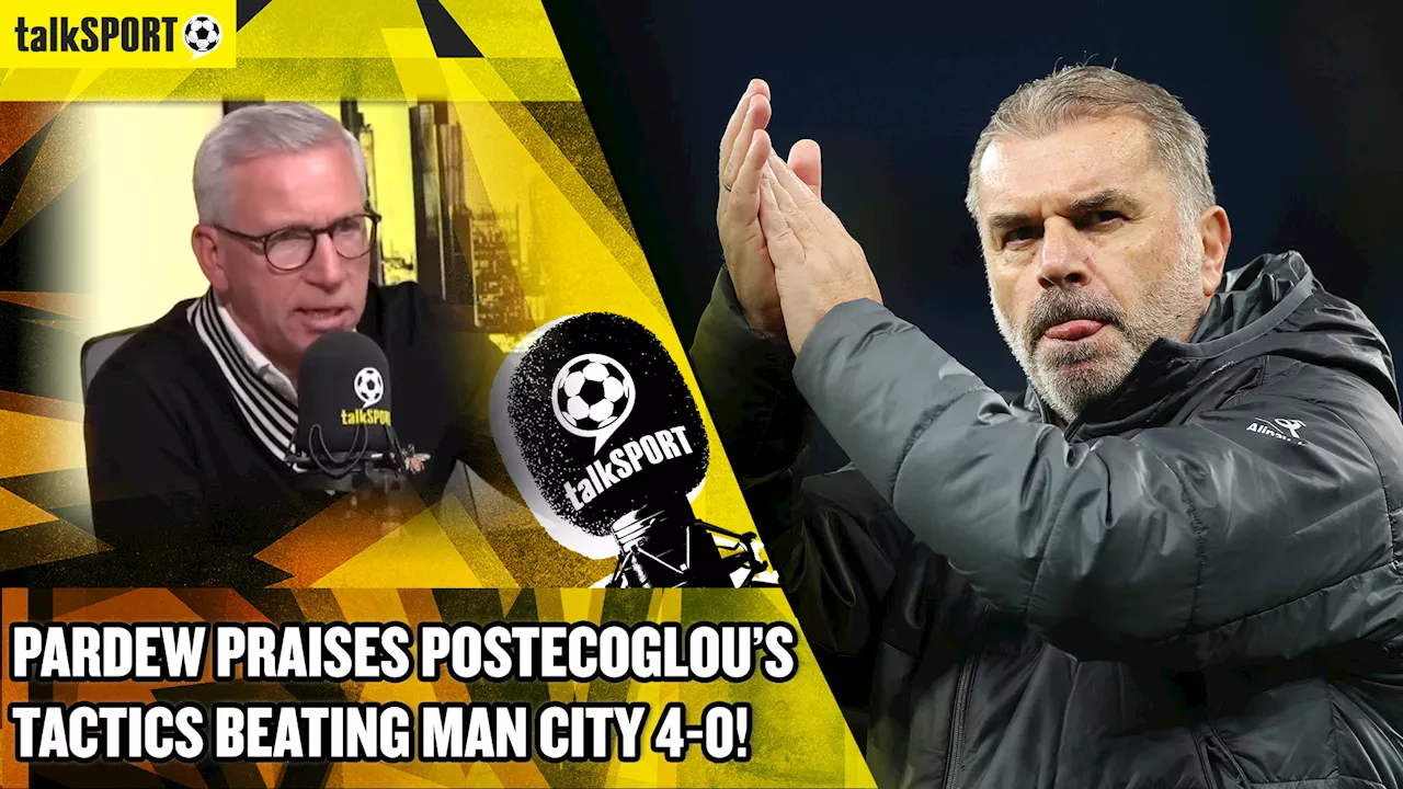 Alan Pardew praises Ange Postecoglou's tactics after Tottenham batter Manchester City 4-0