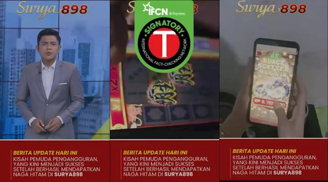 Keliru, Video yang Diklaim Kisah Sukses Pemuda Pengangguran dalam Main Judi Slot