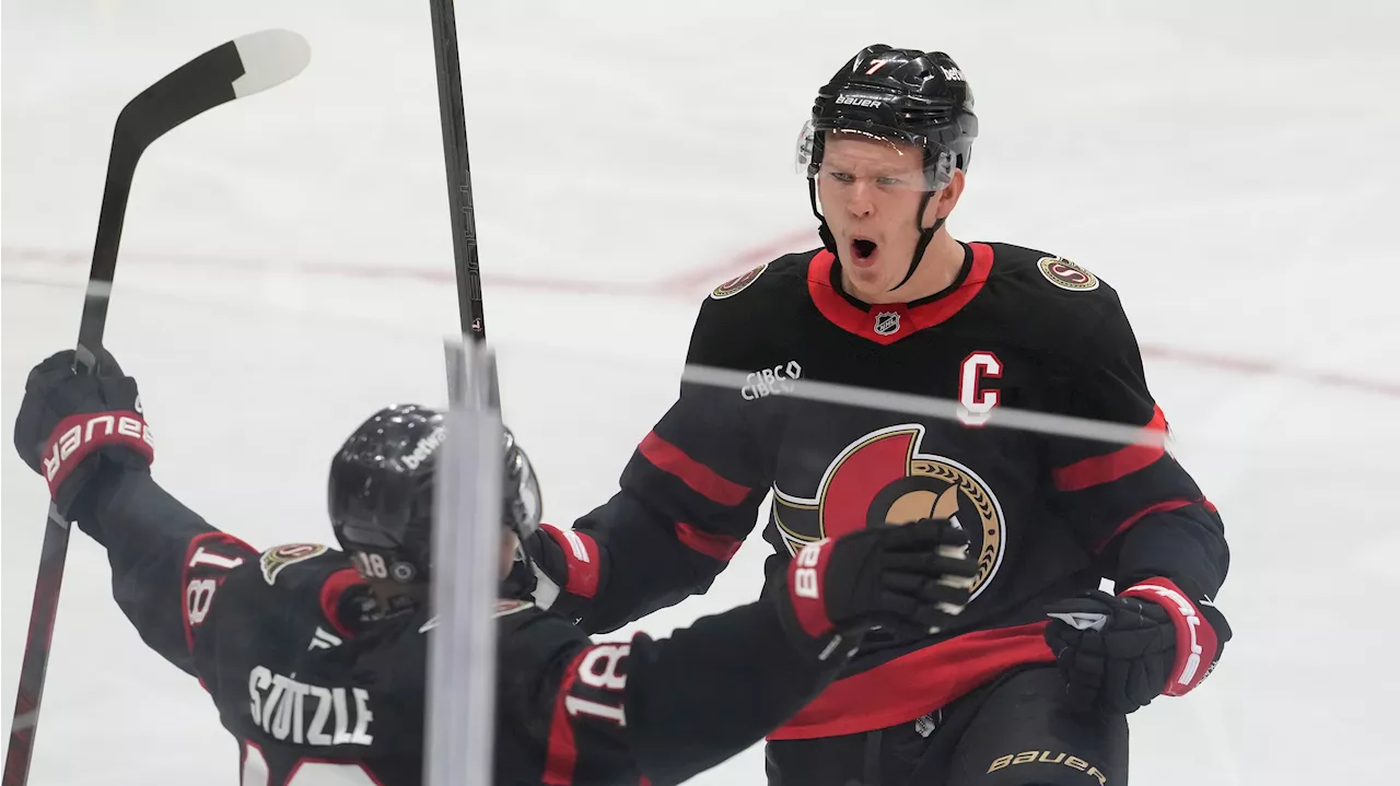 Tkachuk helps Senators snap five-game skid with win over Flames