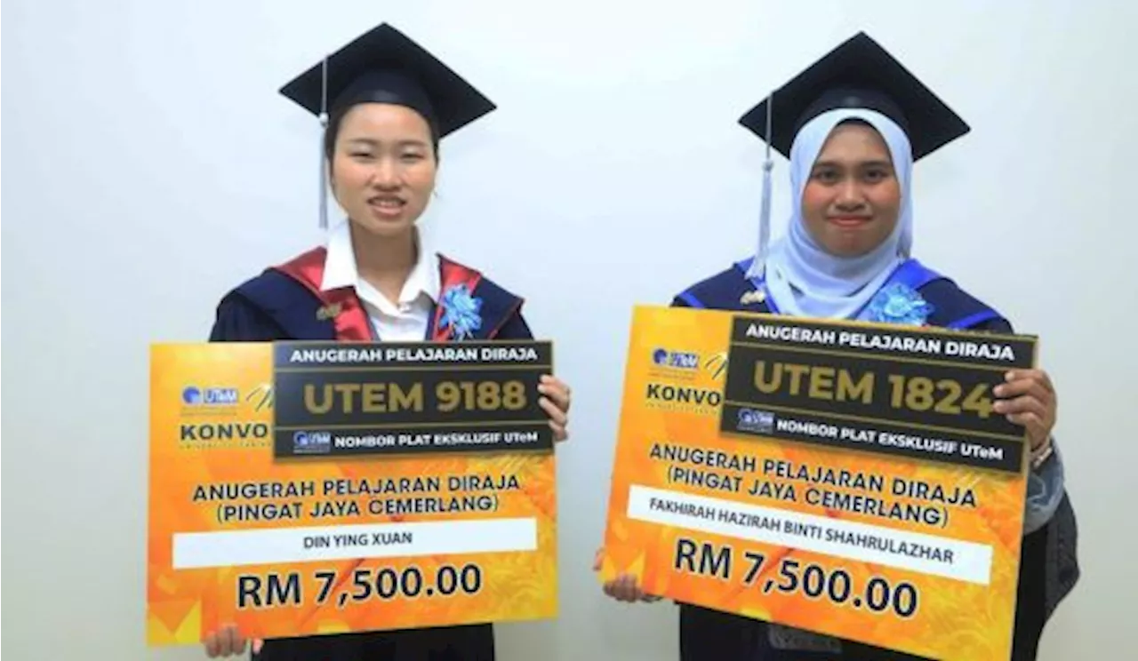 Dua graduan terima Anugerah Pelajaran Diraja UTeM