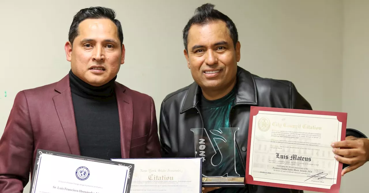 Luis Mateus Recibe Reconocimientos en Premios Unidad de los Latin Music Awards