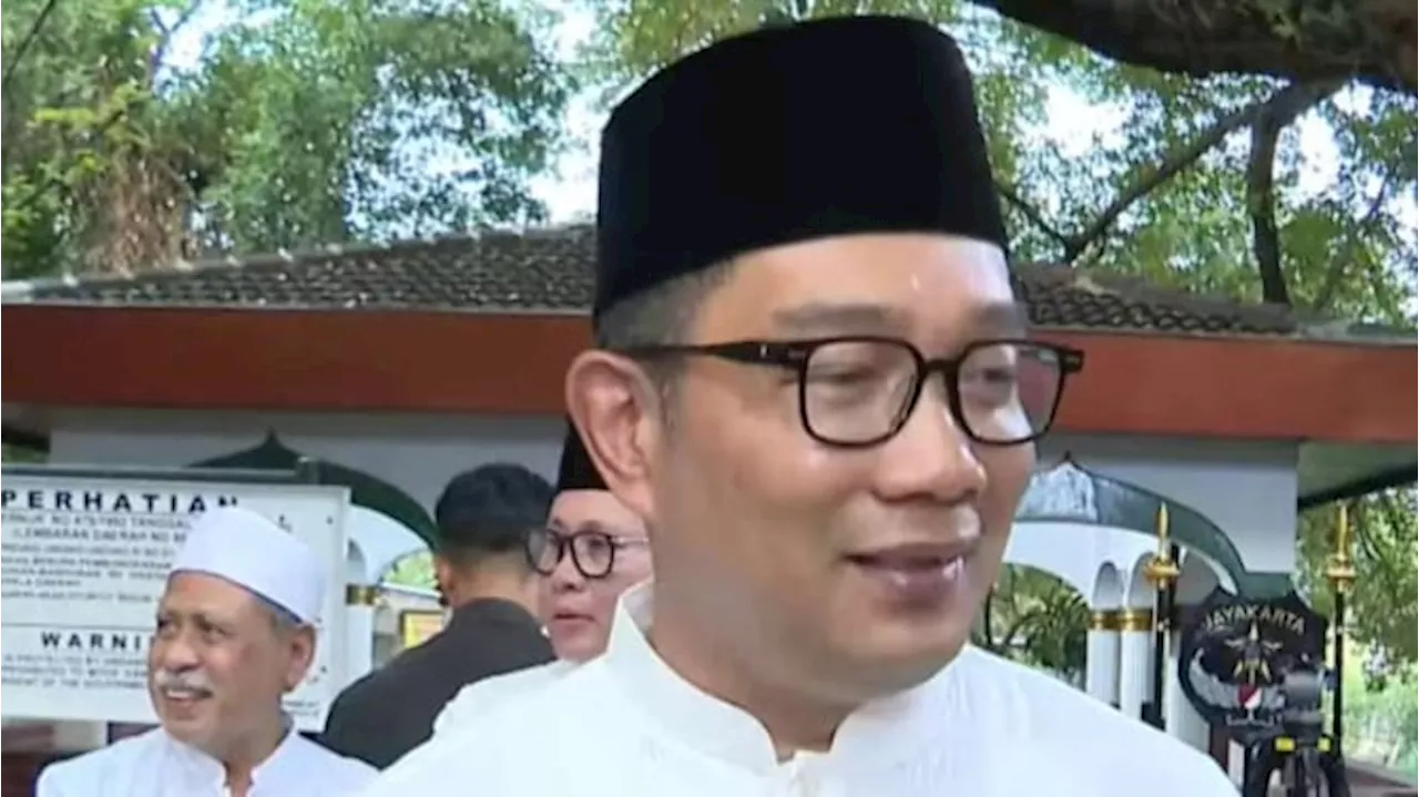 Usai Ziarah ke Makam Pangeran Jayakarta, Ridwan Kamil Ungkap Bakal Temani Bahlil Nyoblos Pilkada