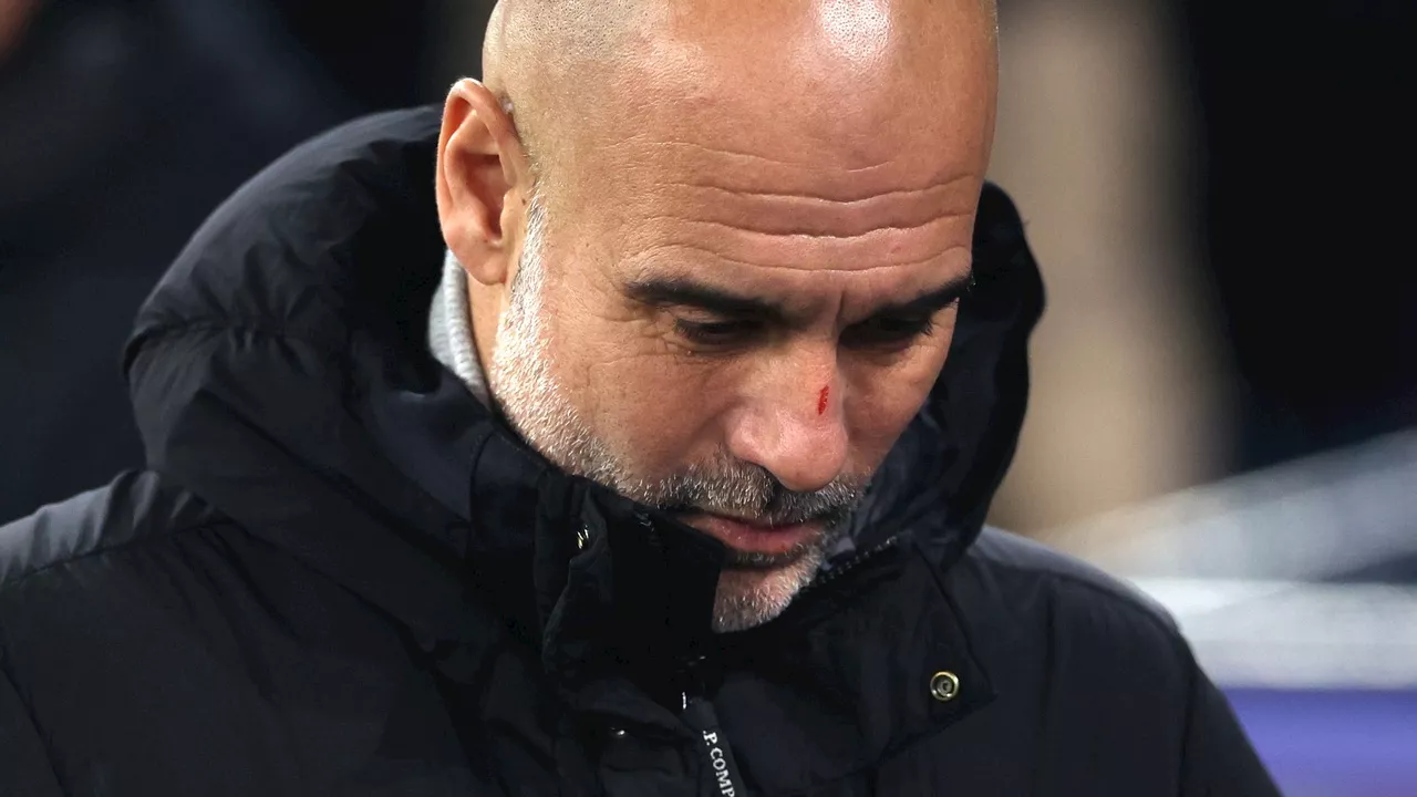 La impactante imagen de Guardiola tras el empate ante el Feyenoord en el Etihad Stadium