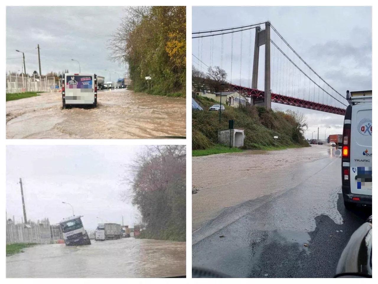 Tancarville : la route départementale 982 fermée après une rupture de canalisation