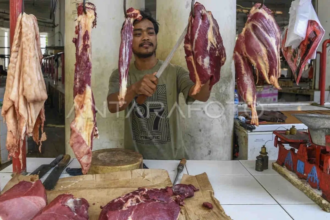 Harga pangan mayoritas turun, daging sapi jadi Rp128.360 per kg