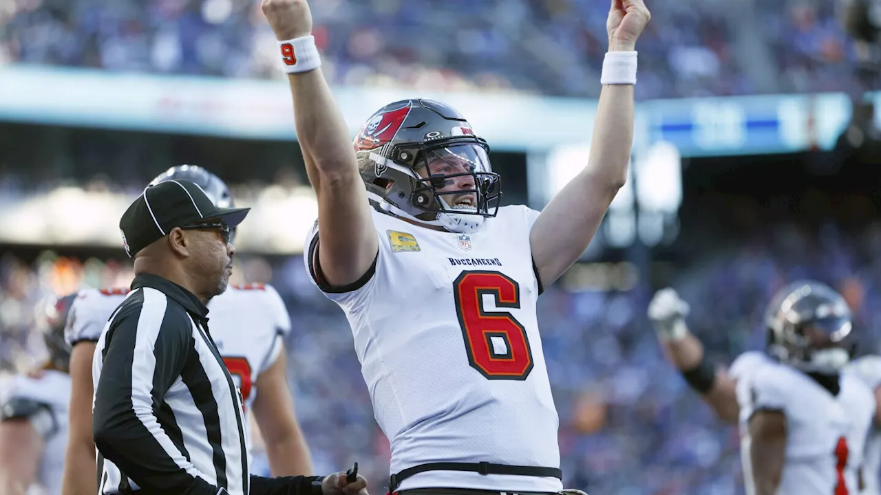 Bucs QB Baker Mayfield looks to remain unbeaten against the Panthers, who cut him in 2022