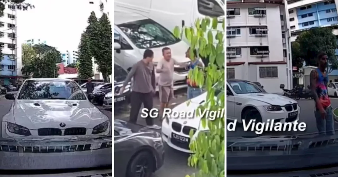 Carpark dispute leads to drivers comparing car models and number of driving licenses