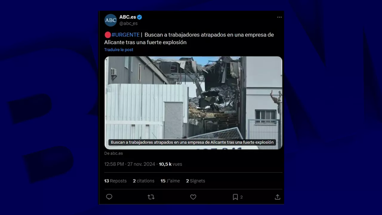 'Une partie du bâtiment s'est effondrée': trois morts après une explosion dans une usine espagnole