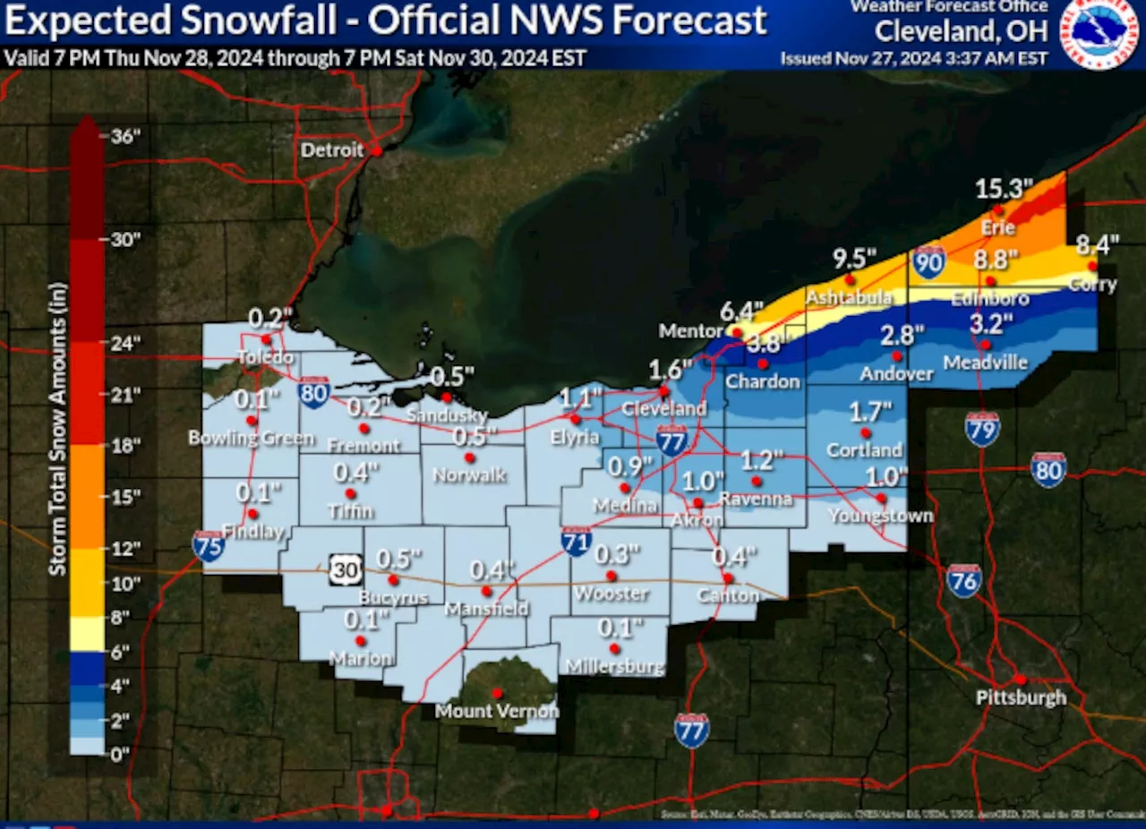 Lake, Ashtabula counties face a blast of lake-effect snow over the holiday weekend