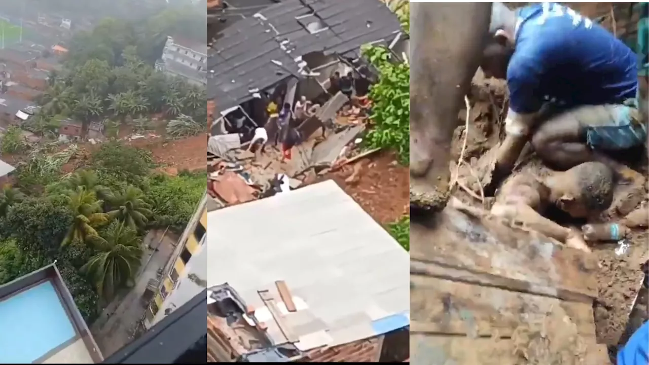 Chuvas fortes na Bahia causam alagamentos, deslizamentos e um óbito