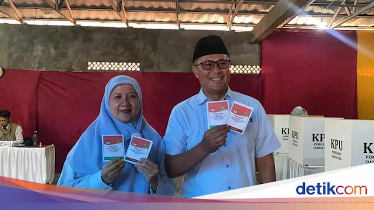 Nyoblos di TPS 14 Sukabumi, Achmad Fahmi Optimis Raih Suara 54 Persen