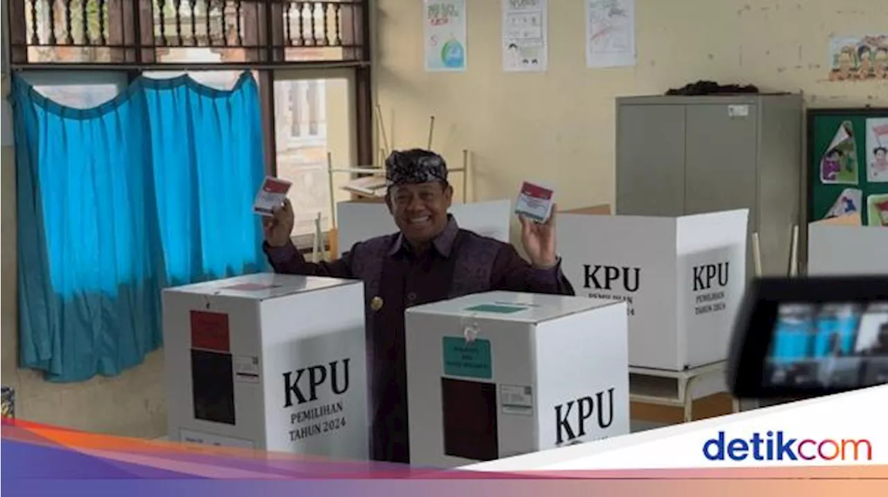 Nyoblos di TPS Dangin Puri Denpasar, Mahendra: Saya Lupa Milih Siapa