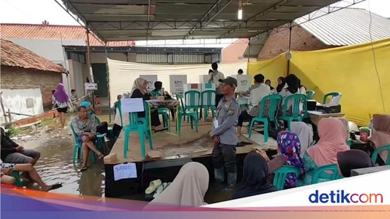 Penampakan TPS di Kota Pekalongan Pakai Panggung gegara Banjir