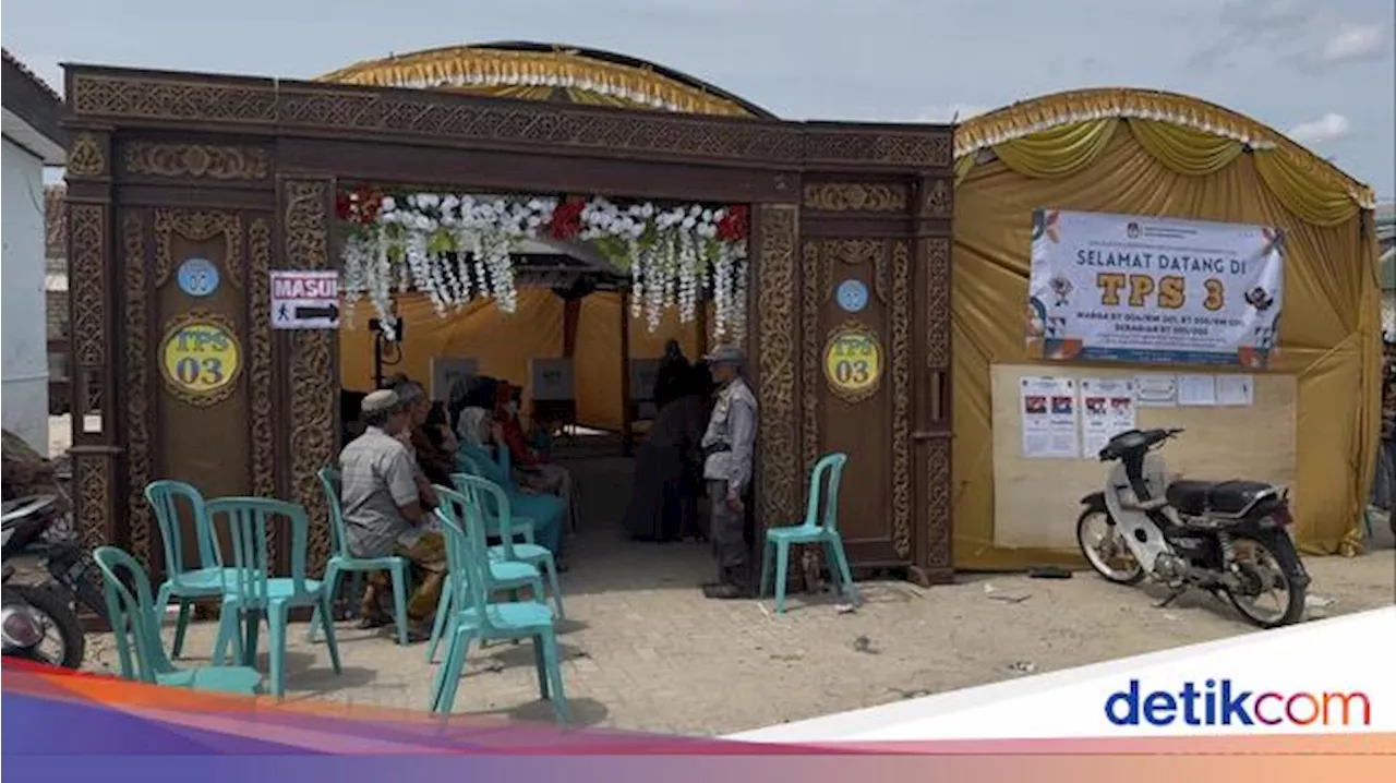 TPS Tempat Cawagub Taj Yasin Nyoblos di Rembang Berhias bak Hajatan