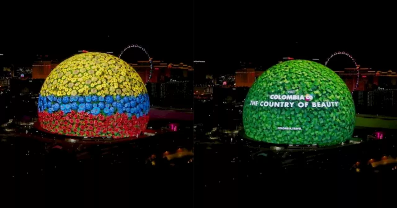 Esfera en Las Vegas mostró campaña para promover el turismo en Colombia