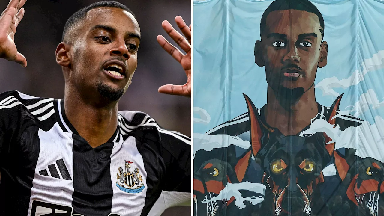 Isak hyllas av Newcastle United-supporter med tifo tillsammans med förlust