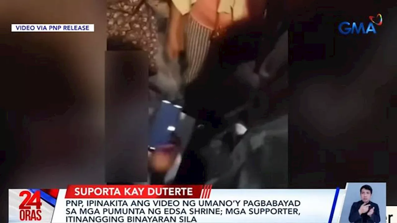 Duterte family supporters refute PNP claims of receiving cash at EDSA Shrine