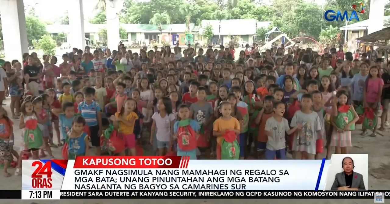 Students in Camarines Sur Receive Christmas Gifts After Natural Disasters