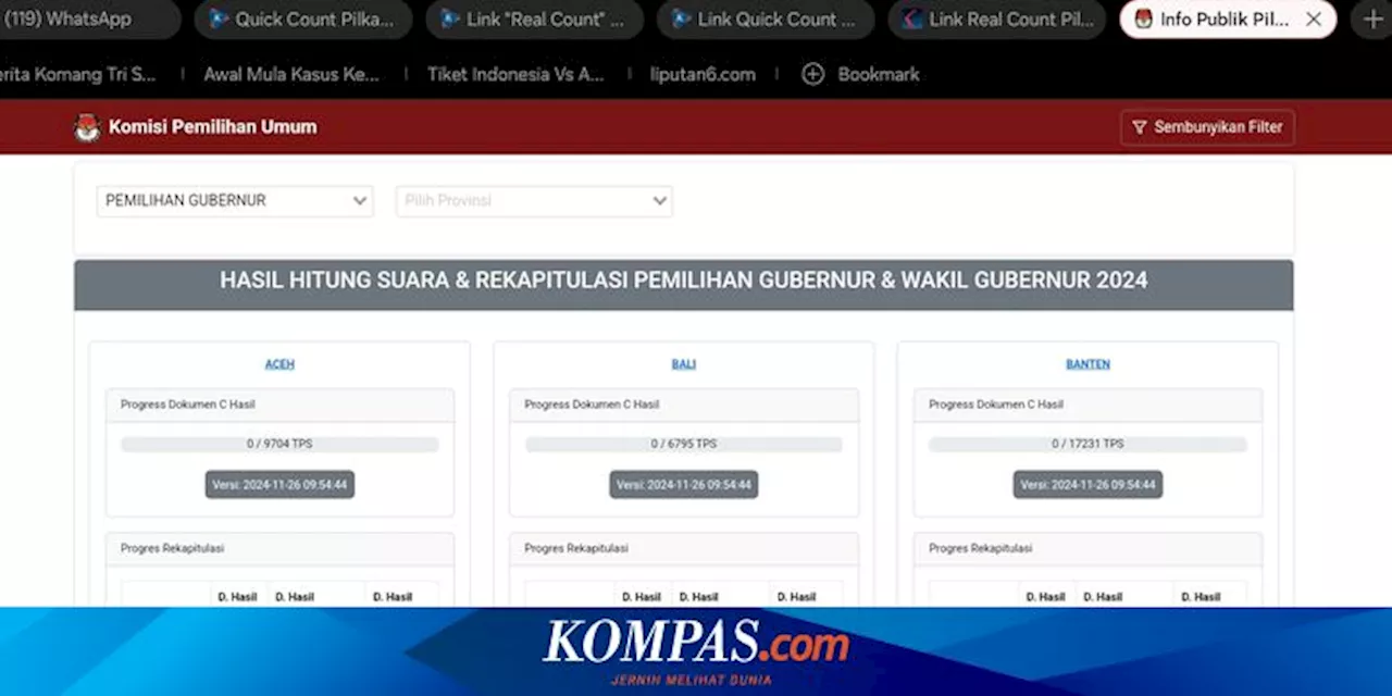 Cara Cek Hasil 'Quick Count' dan 'Real Count' Pilkada 2024 via Online, Bisa Pakai Ponsel