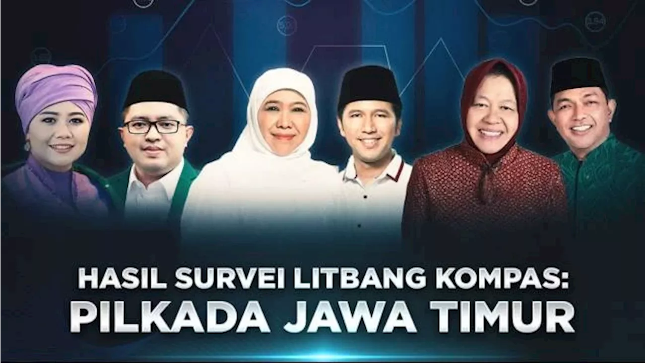 Hasil Hitung Cepat Litbang Kompas untuk Pilkada Jatim hingga 15.29, Khofifah-Emil Raih 58,61 Persen