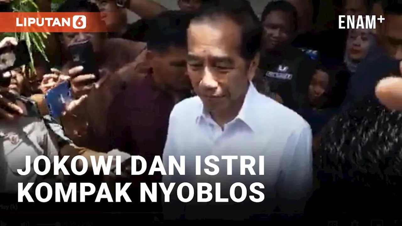 VIDEO: Nyoblos di TPS 12 Sumber, Jokowi Berpesan Pihak yang Menang Jangan Jumawa