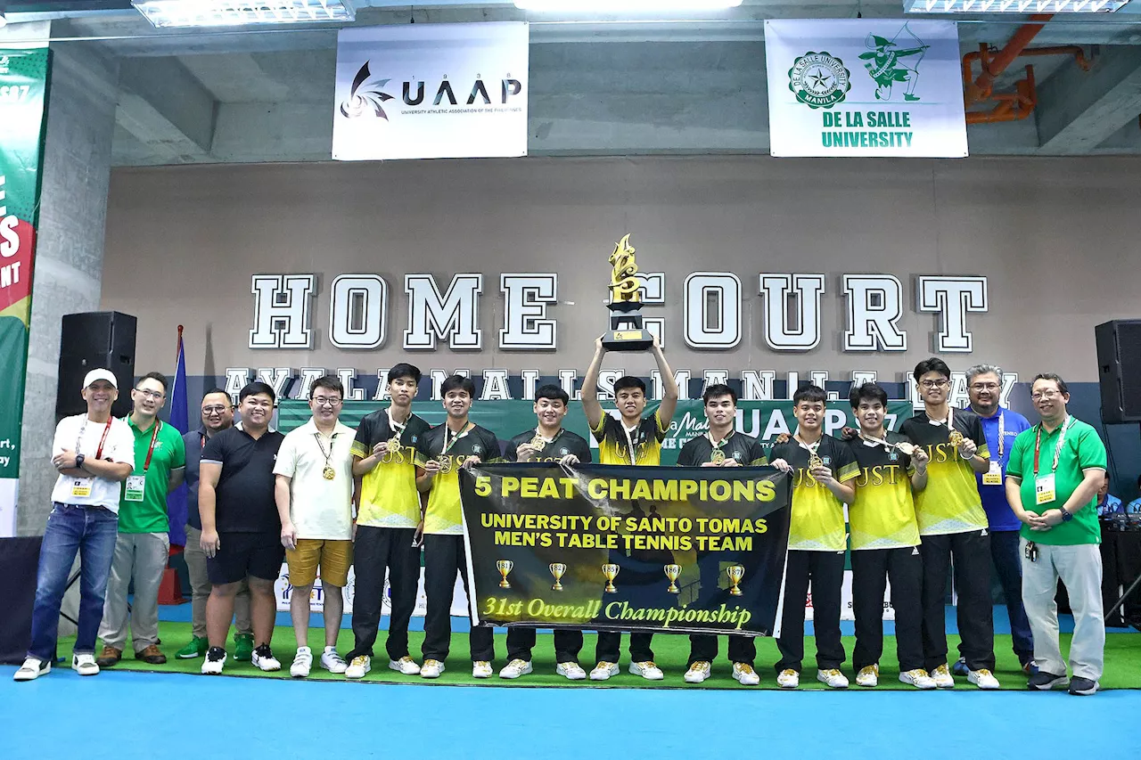 UST sweeps UAAP table tennis