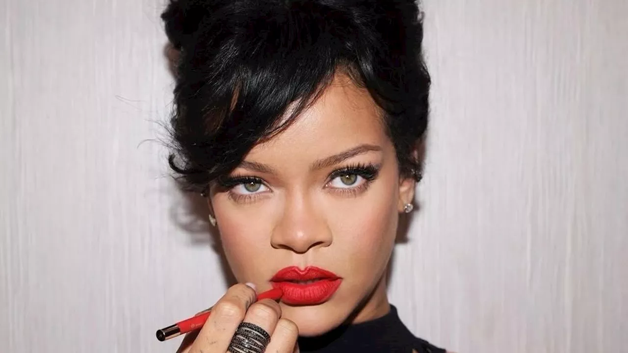 Rihanna Reveals Her Go-To Red Lipstick Combo With a Retro Beehive Updo