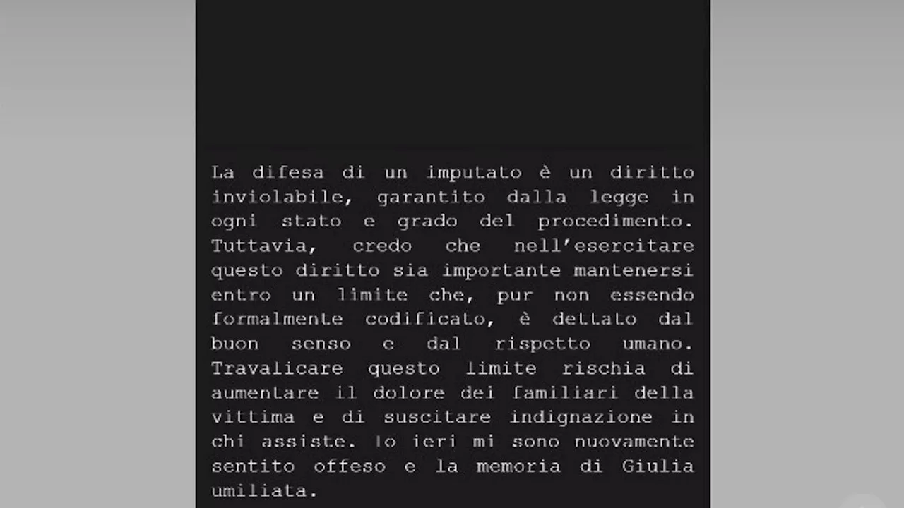 Gino Cecchettin contro la difesa di Turetta: 'La memoria di Giulia è umiliata, superato il limite'