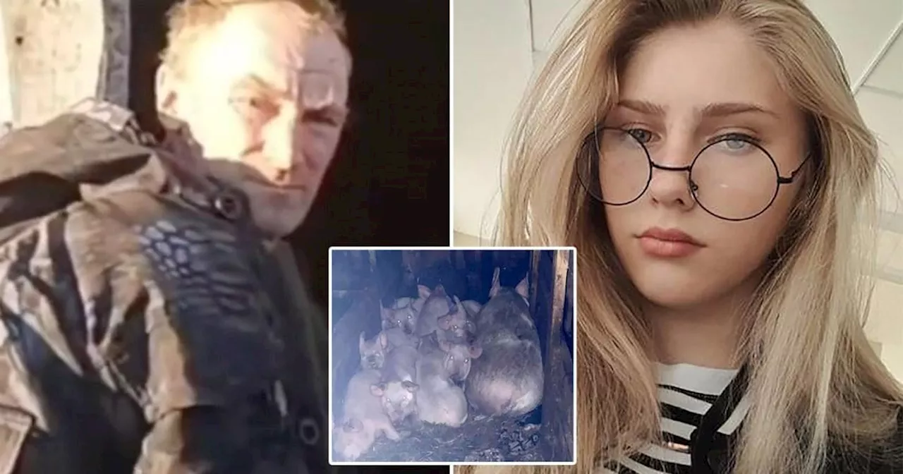 Girl, 17, mauled to death by pigs after 'neighbour knocked her out after row'