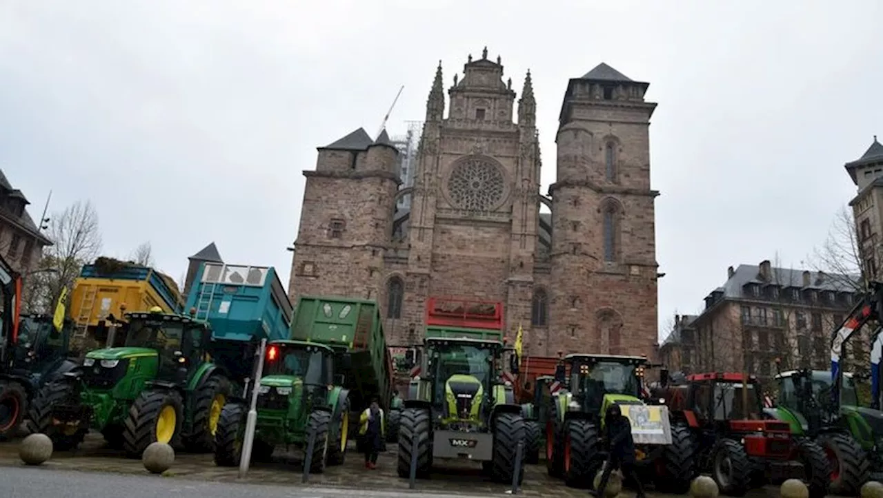 Colère des agriculteurs : une transhumance dans les rues de Rodez en direction de la préfecture