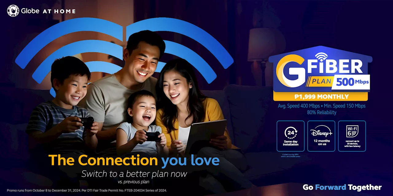 Globe AT HOME Launches Enhanced GFiber Plans with Holiday Perks