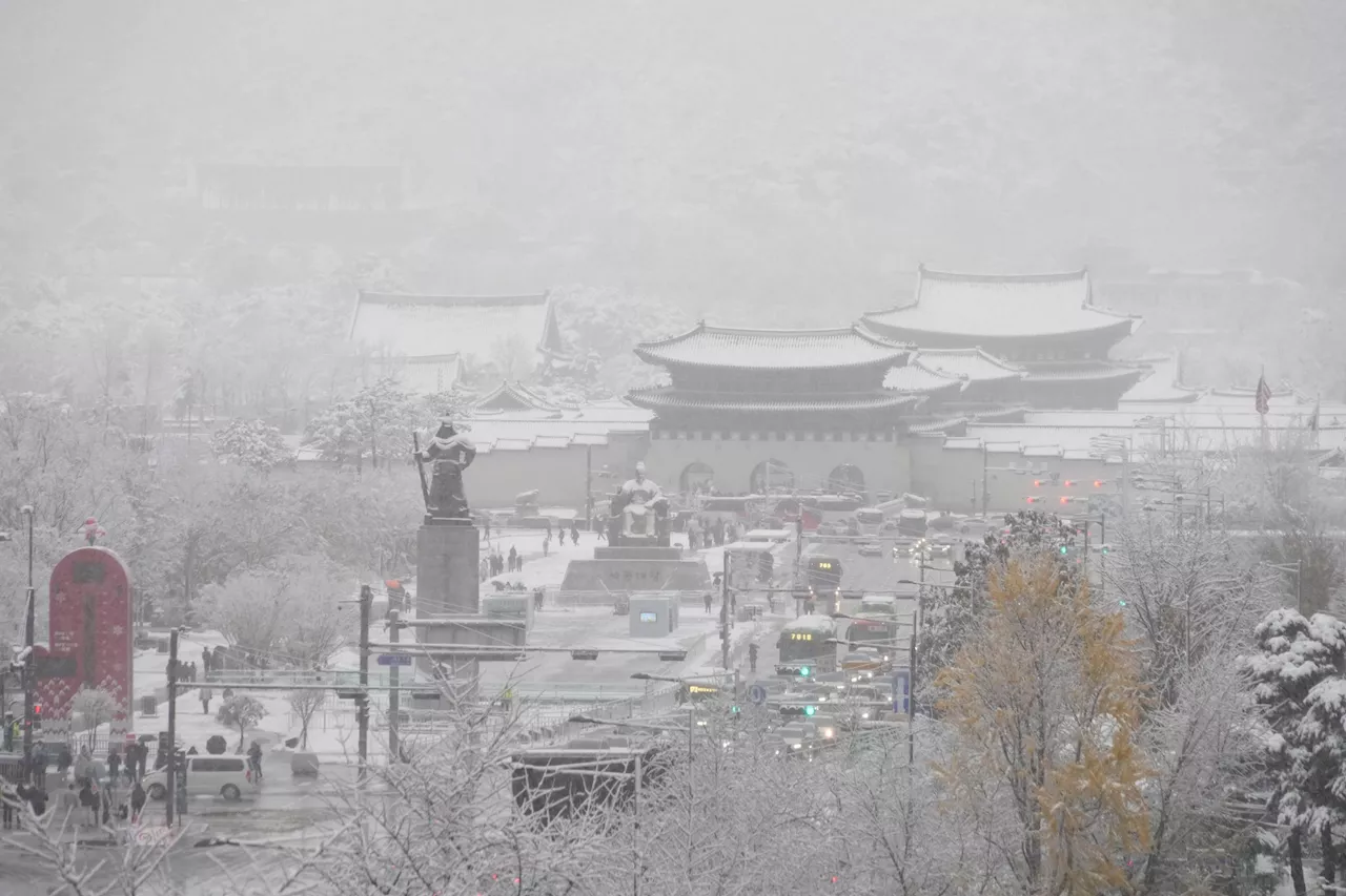 Rekord-Schneesturm in Seoul legt Flugverkehr lahm