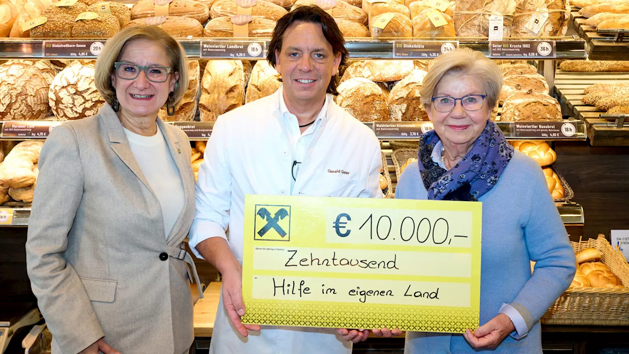 Bäckerei Geier und Kunden sammeln Spenden für Hochwasseropfer