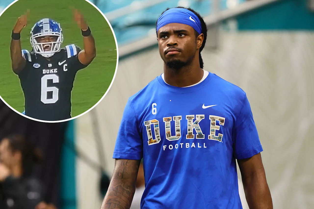 Duke to punish Maalik Murphy after QB's double-bird celebration that came with odd explanation