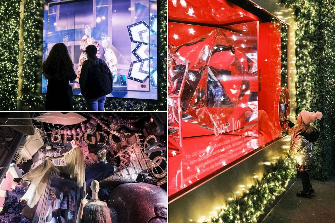  NYC's dazzling holiday window displays from Bergdorf, Macy's and Bloomingdale's as Saks pulls back