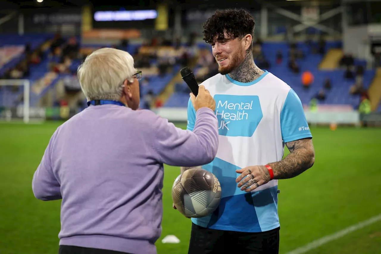 Football freestyler wows crowd at Shrewsbury Town as part of tour around the country for charity