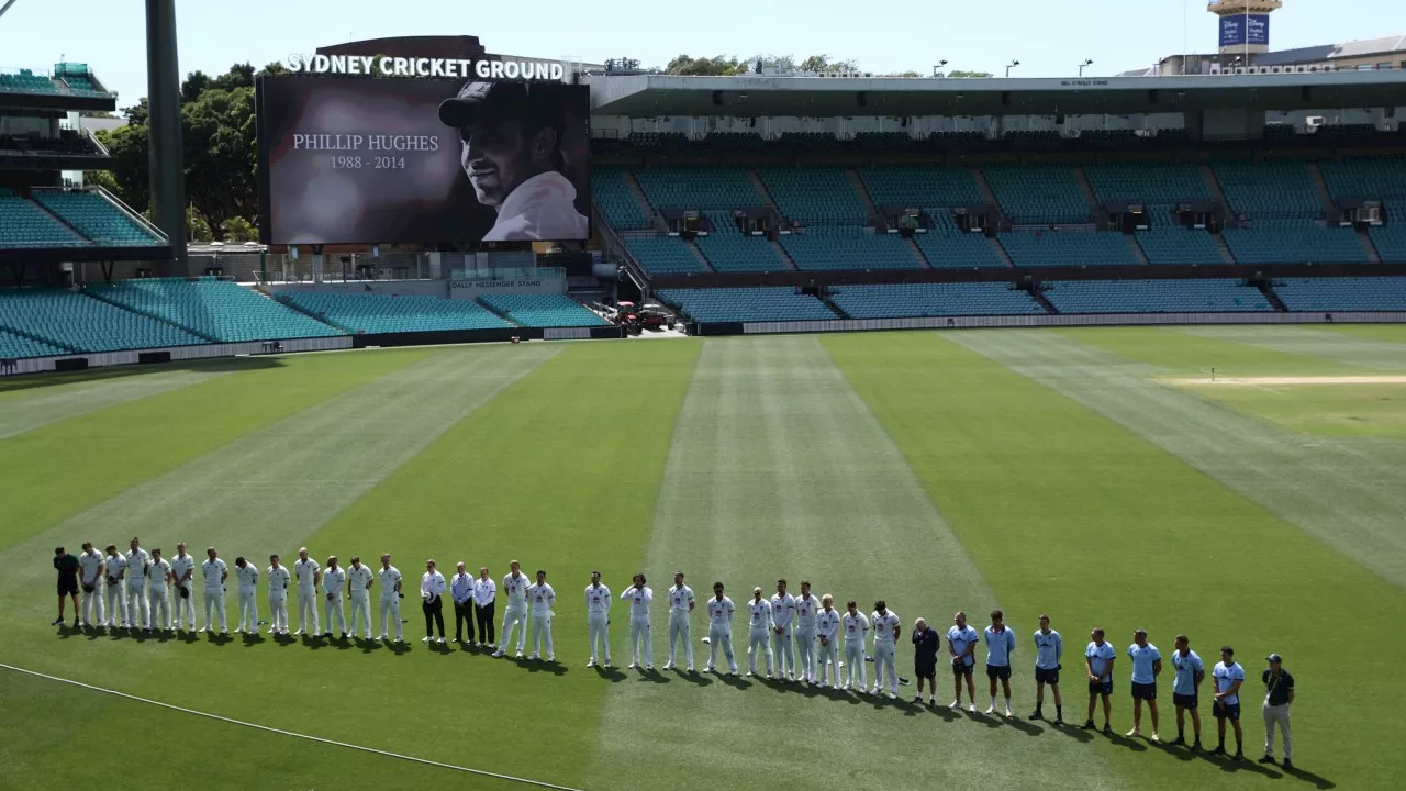Heartbreaking minute’s silence at SCG as Phillip Hughes remembered 10 years on