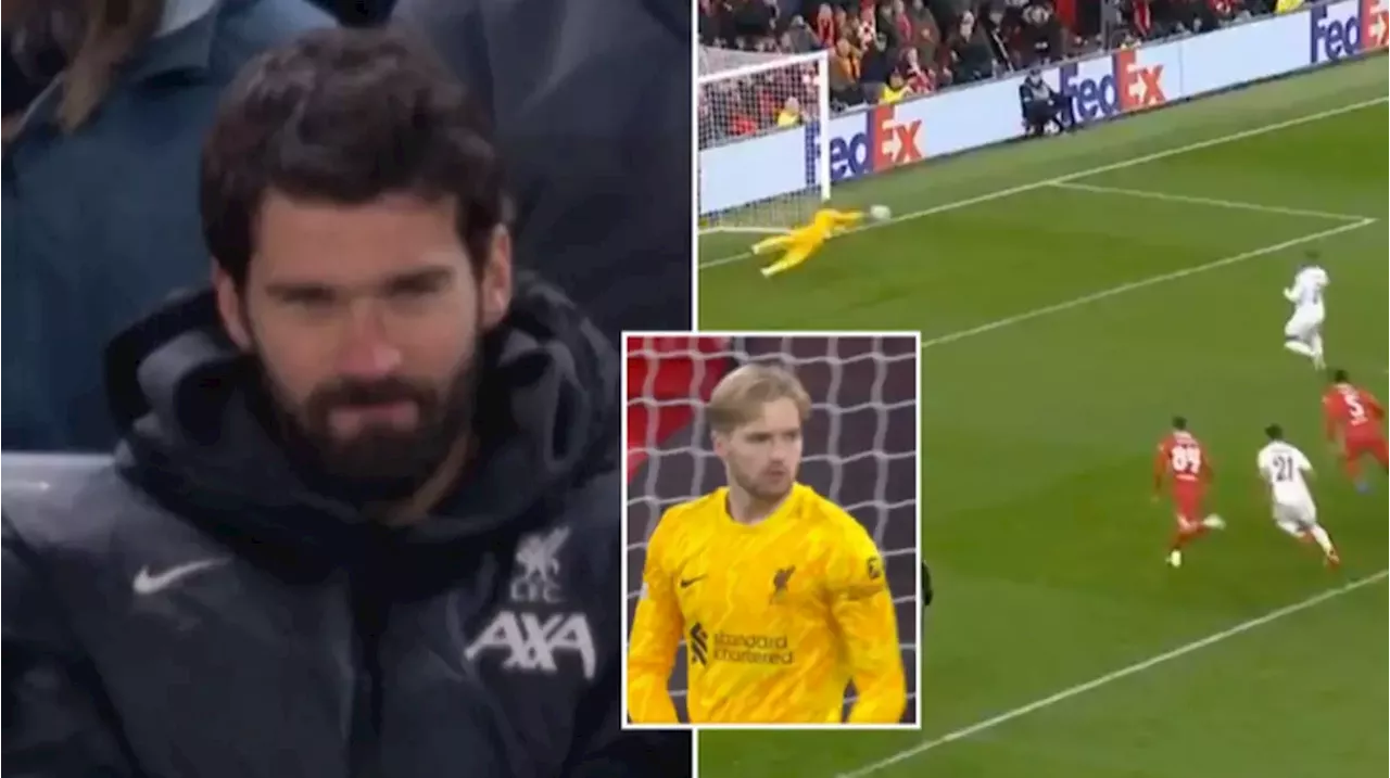 Alisson's reaction to Caoimhin Kelleher saving Kylian Mbappe's penalty spotted