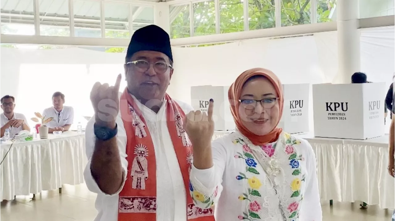 Bang Doel Nyoblos di TPS 65 Bareng Istri, Setelah Ini ke Lokasi Megawati Mencoblos di Kebagusan