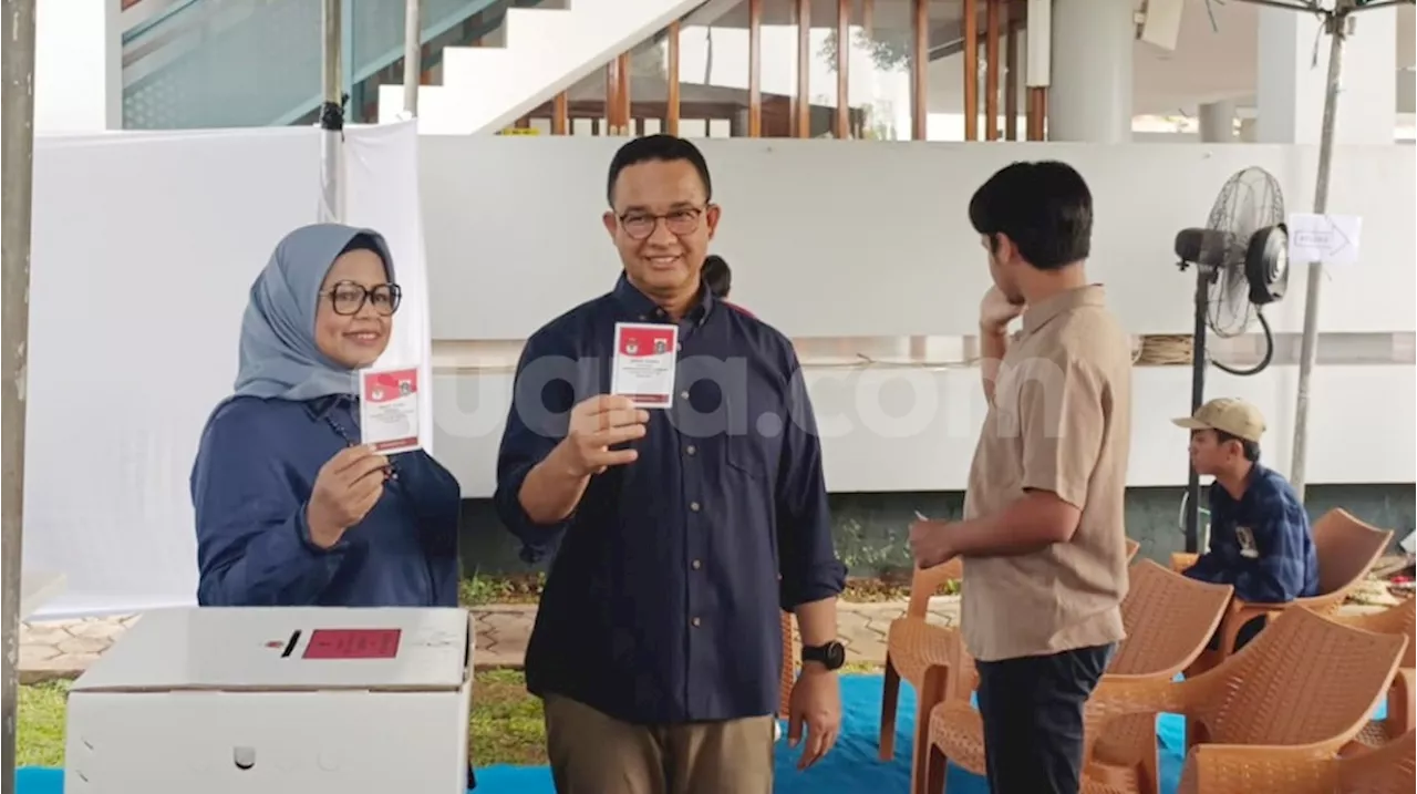 Nyoblos di TPS 29, Anies Baswedan: Jaga Lingkungan dan TPS Kita