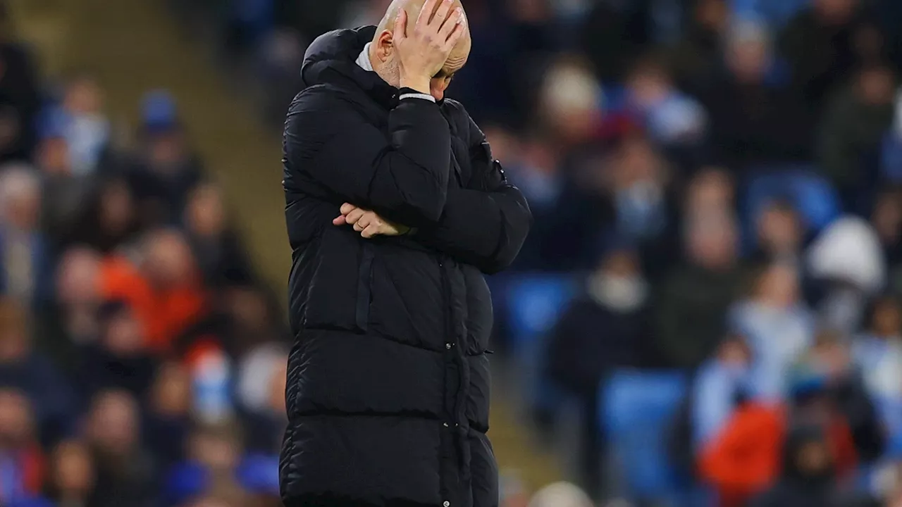 Pep Guardiola told ‘wheels have come off’ after ‘fragile’ Man City leaves him with cut face...