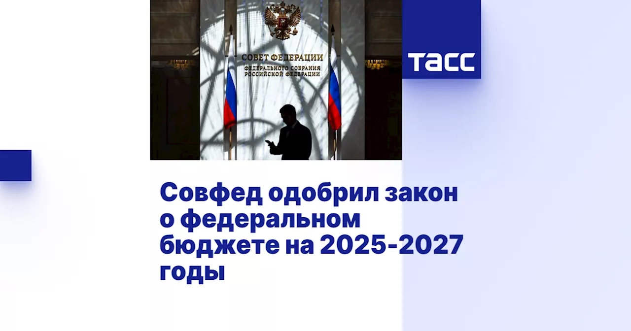 Совфед одобрил закон о федеральном бюджете на 2025-2027 годы