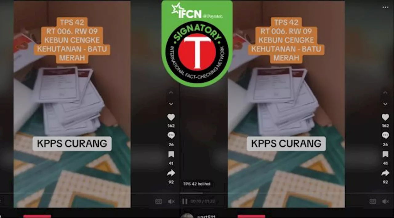 Benar, Video Petugas KPPS di Kota Ambon Coblos Surat Suara untuk Salah Satu Paslon