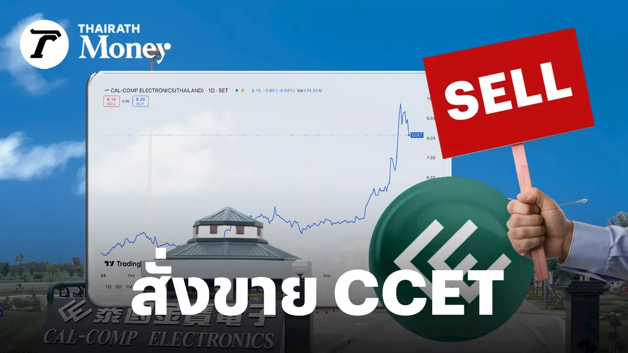 หุ้น CCET โดนสั่ง “ขาย” หลังราคาพุ่งจากต้นปี ทะลุ 270% นักวิเคราะห์ฯ เปิดเหตุผล แม้คาดกำไรโตแรง