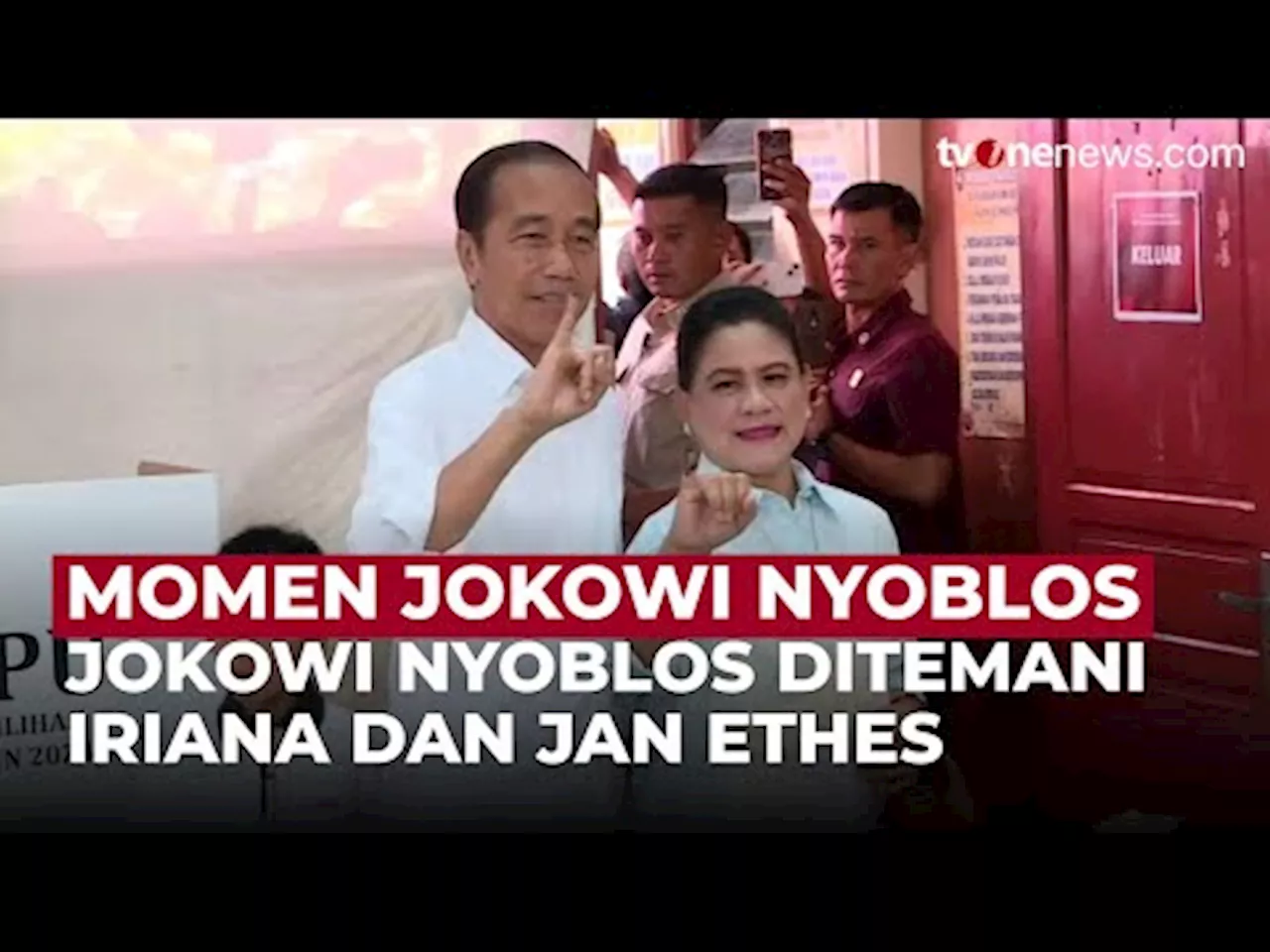 Gaya Santai Jokowi Saat Nyoblos, Ditemani Iriana Hingga Jan Ethes